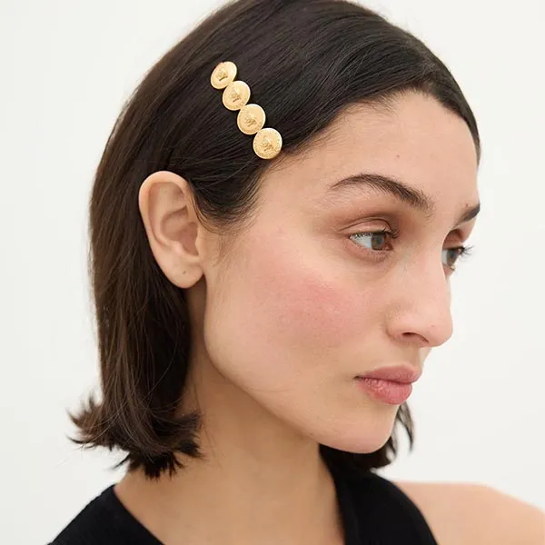 Kẹp Tóc Nữ Versace Medusa Tribute DGVG459 DJMT KOT Màu Vàng Gold