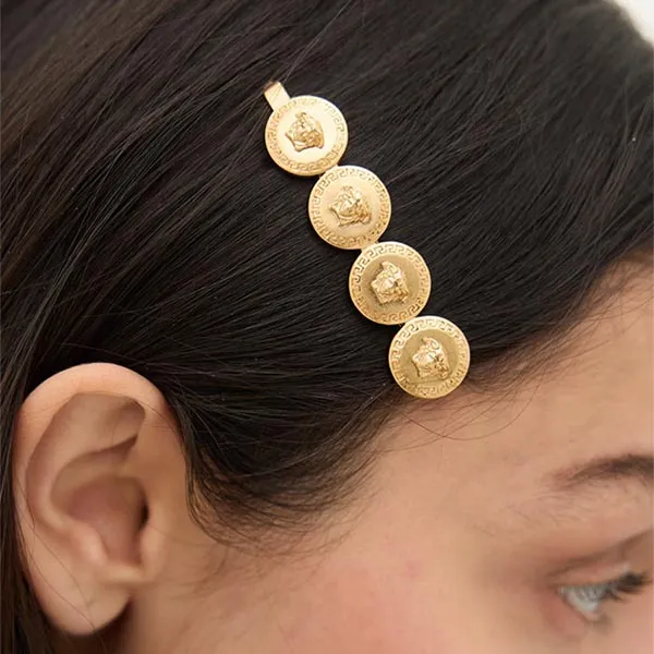Kẹp Tóc Nữ Versace Medusa Tribute DGVG459 DJMT KOT Màu Vàng Gold