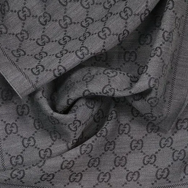 Khăn Choàng Gucci GG Wool Jacquard Scarf 2819423G7041062 Màu Xám Đen