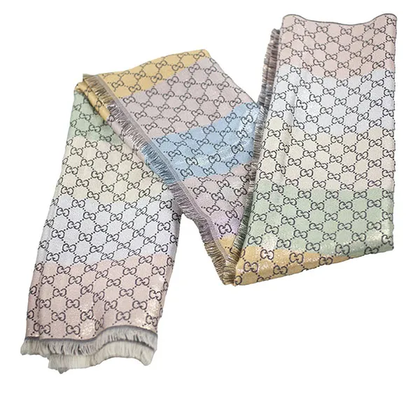 Khăn Choàng Gucci Jacquard Scarf 558274 9304 Phối Màu