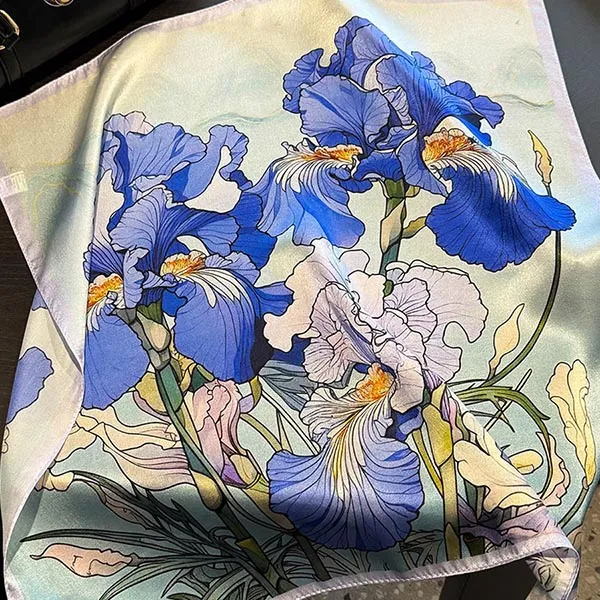 Khăn Choàng Nữ Kya Jewel Blue Iris SC77 Màu Xanh Blue