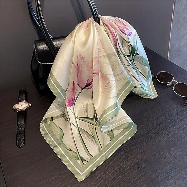 Khăn Choàng Nữ Kya Jewel Graceful Tulip SC76 Màu Xanh Tím