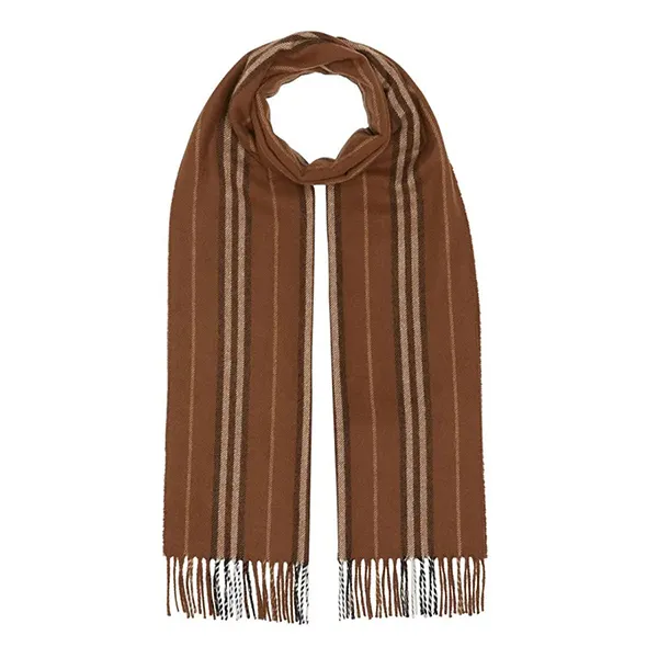 Khăn Quàng Cổ Burberry Icon Stripe Cashmere Scarf 8019209 Màu Nâu