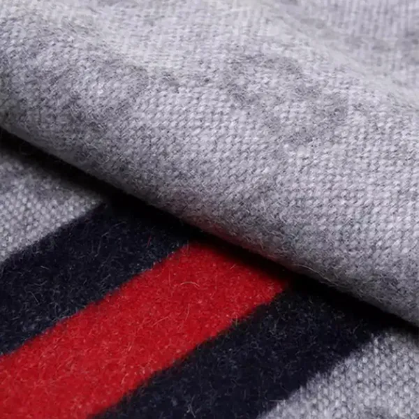 Khăn Quàng Cổ Gucci GG Logo Wool Scarf In Grey 165904 3G646 Màu Xám