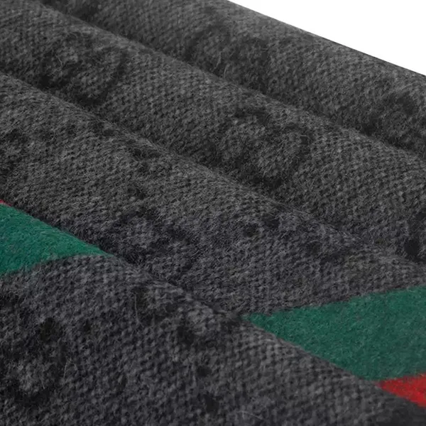 Khăn Quàng Cổ Gucci GG Logo Wool Scarf 165904 3G646 Màu Đen