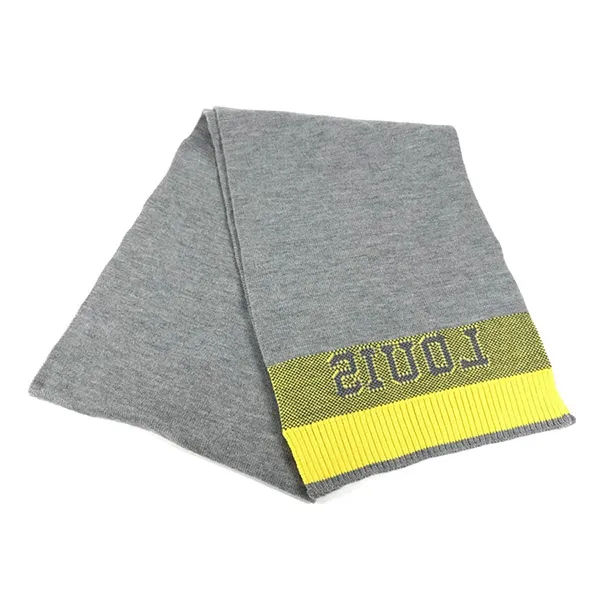 Khăn Quàng Cổ Louis Vuitton LV Logo Scarf M71230 Màu Xám