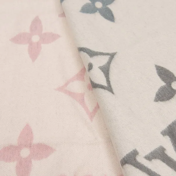 Khăn Quàng Cổ Louis Vuitton LV Scarf M70868 Wool Light Blue/Pink Màu Xanh Phối Hồng