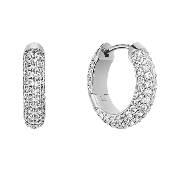 Khuyên Tai Nữ Daniel Wellington Pavé Crystal Earrings Silver DW00400657 Màu Bạc