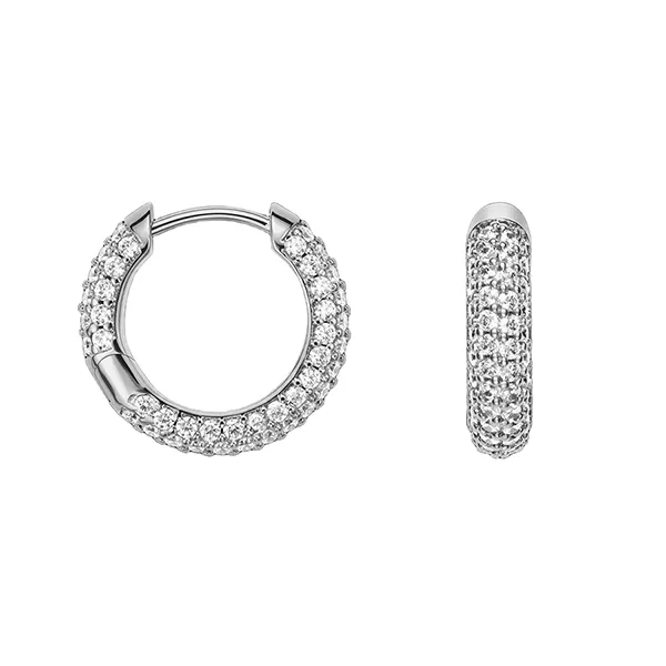 Khuyên Tai Nữ Daniel Wellington Pavé Crystal Earrings Silver DW00400657 Màu Bạc
