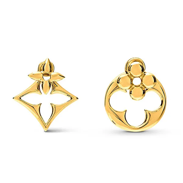 Khuyên Tai Nữ Louis Vuitton LV Flowergram Earrings M00770 Màu Vàng
