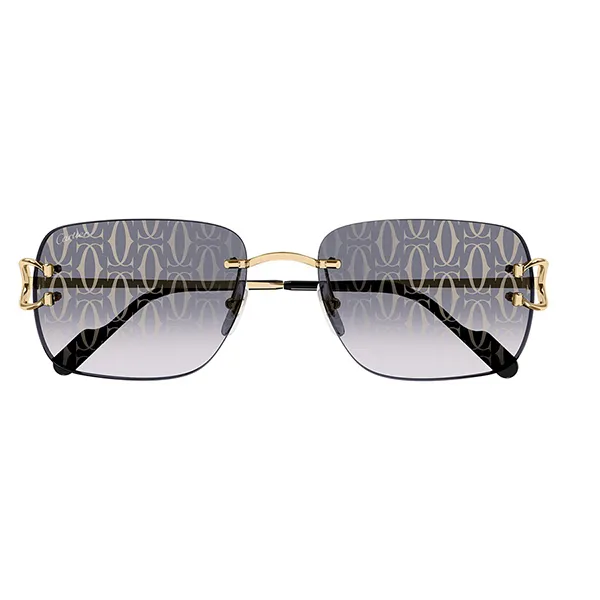 Kính Mát Cartier Sunglasses CT0330S 007 Gold Grey Màu Vàng - Xám