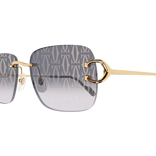 Kính Mát Cartier Sunglasses CT0330S 007 Gold Grey Màu Vàng - Xám