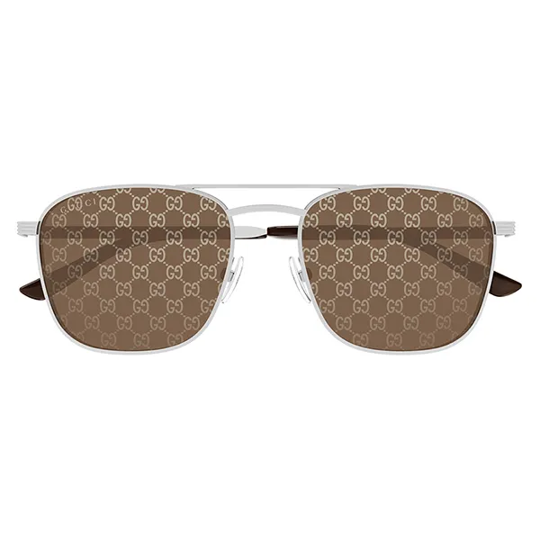 Kính Mát Nam Gucci Sunglasses GG1881S 004 Màu Bạc - Nâu