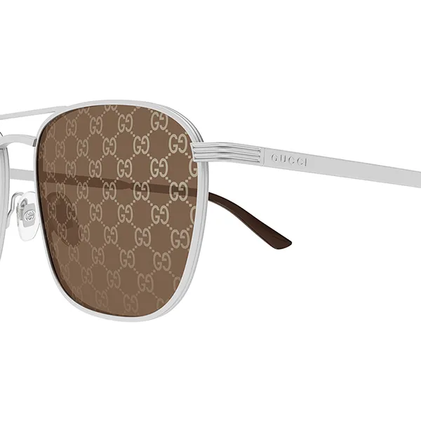 Kính Mát Nam Gucci Sunglasses GG1881S 004 Màu Bạc - Nâu