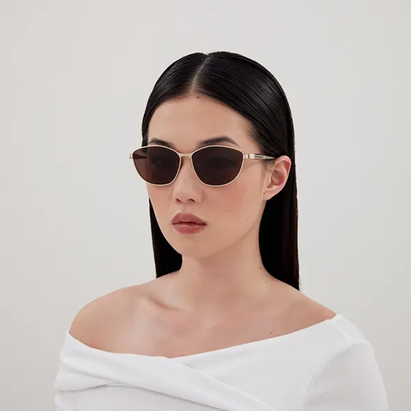 Kính Mát Nữ Balenciaga Sunglasses BB0358SK 003 Màu Nâu Vàng