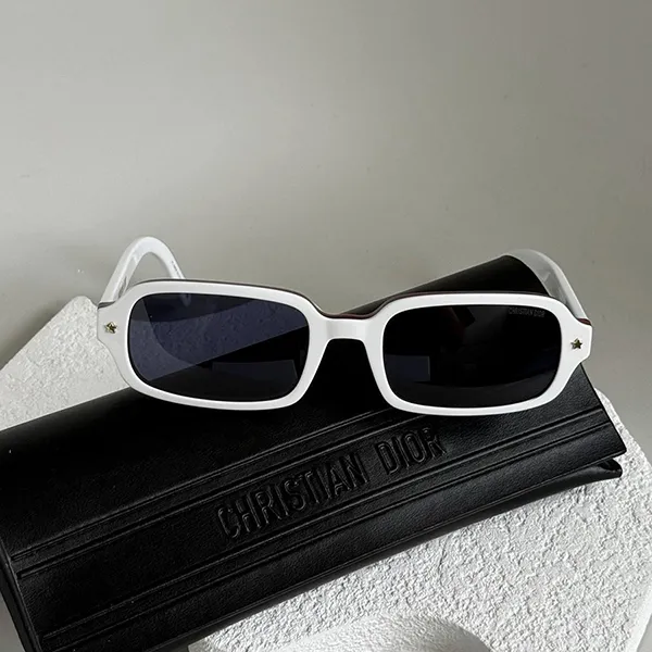 Kính Mát Nữ Dior Pacific S3I 50B0 Sunglasses Màu Trắng Xám