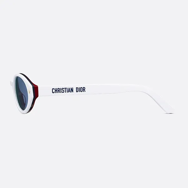 Kính Mát Nữ Dior Pacific White Oval Sunglasses R1I 50B0 Màu Trắng Xanh
