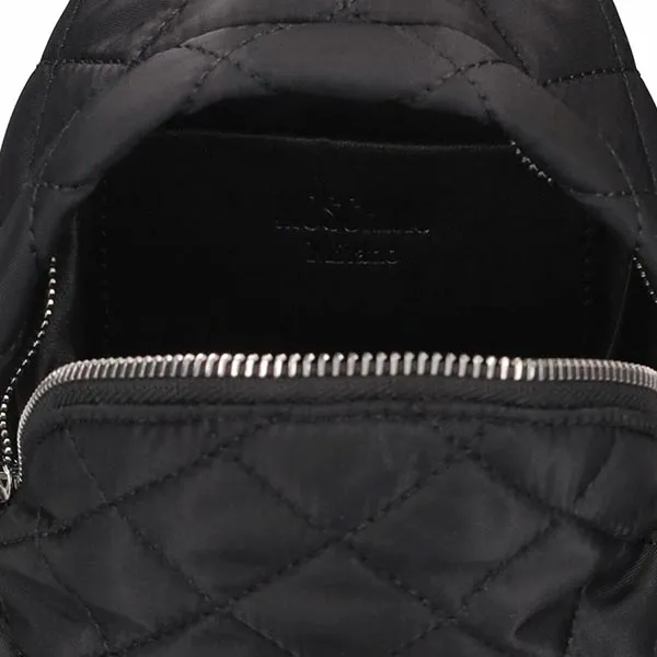 Balo Nữ Moschino Crystal Logo Mini Backpack Màu Đen