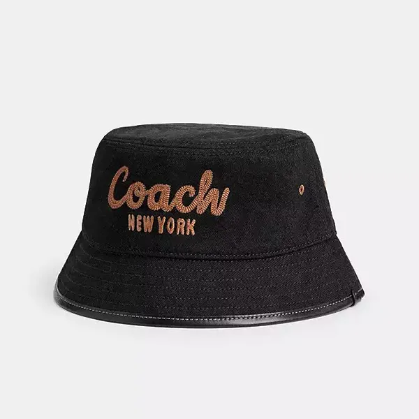 Mũ Coach 1941 Embroidered Denim Bucket Hat CS576 Màu Đen