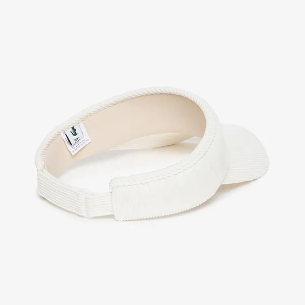 Mũ Lacoste Golf Corduroy Visor RK345E-54N 70V Màu Trắng