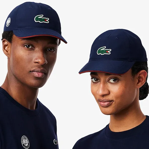 Mũ Unisex Lacoste Roland-Garros Edition Microfiber Cap RK6388 51 166 Màu Xanh Navy Size S