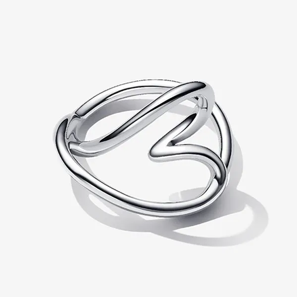 Nhẫn Nữ Pandora Organically Shaped Heart Ring Sterling Silver 193288C00 Màu Bạc Size 52