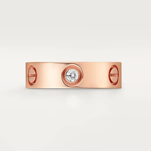 Nhẫn Unisex Cartier Love Ring Classic Model 3 Diamonds CRB4087500 Màu Vàng Hồng Size 52