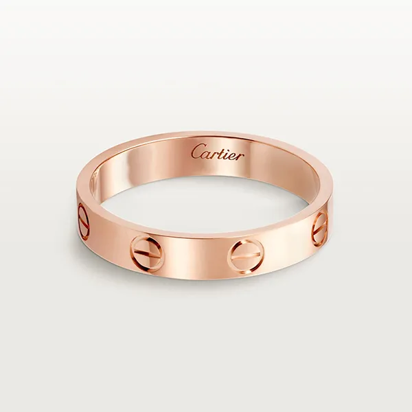 Nhẫn Unisex Cartier Love Ring Small Model CRB4085200 Màu Vàng Hồng Size 51