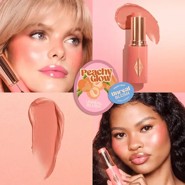 Phấn Má Hồng Charlotte Tilbury Unreal Blush Healthy Glow Stick Peachy Glow Màu Hồng Anh Đào- Lỗi Chạm Đầu