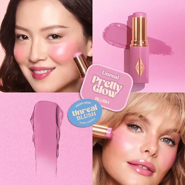 Phấn Má Hồng Charlotte Tilbury Unreal Blush Healthy Glow Stick Pretty Glow Màu Tím Nhạt 10g