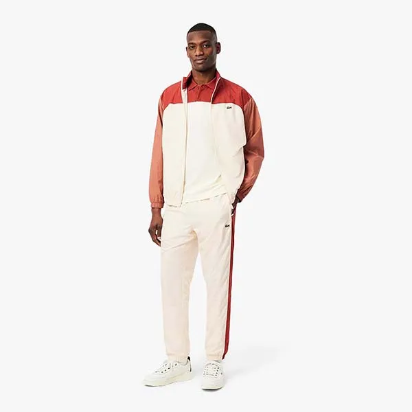 Quần Gió Nam Lacoste Lightweight Water Repellent Sweatpants XH8906 - HBI Màu Trắng Nâu Size 4