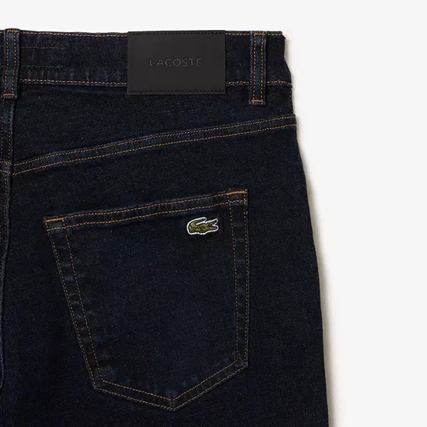 Quần Jean Nữ Lacoste Women's Long With 5 Pockets Design Slim Màu Xanh Đen Size 25
