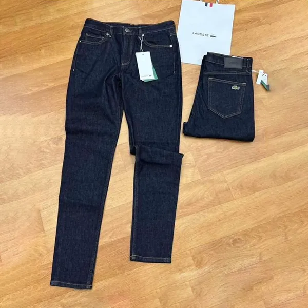 Quần Jean Nữ Lacoste Women's Long With 5 Pockets Design Slim Màu Xanh Đen Size 25
