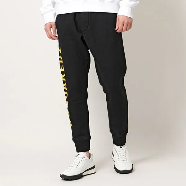 Quần Nỉ Nam Dsquared2 Classic I Love D2 Melange Sweat Màu Đen Size M