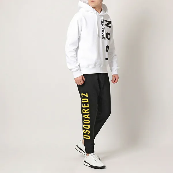 Quần Nỉ Nam Dsquared2 Classic I Love D2 Melange Sweat Màu Đen Size M