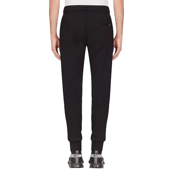 Quần Nỉ Dolce & Gabbana Jersey Jogging Pants With DG Family Patch Màu Đen Size 44