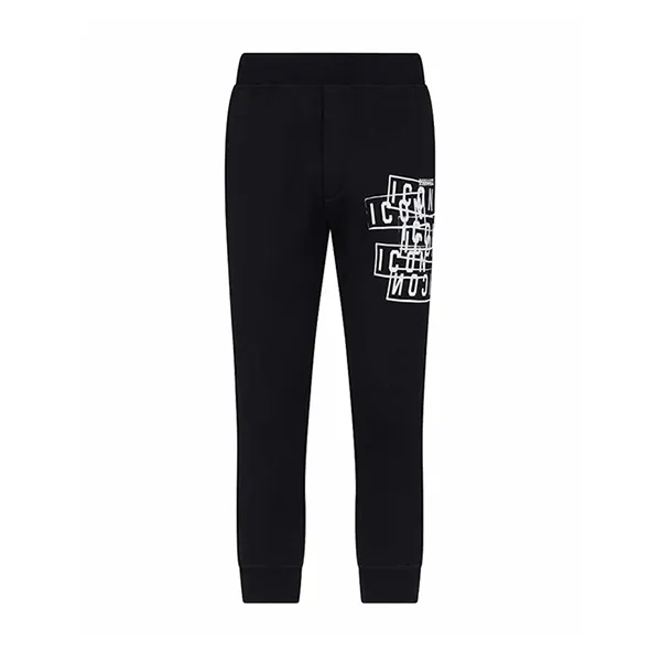 Quần Nỉ Nam Dsquared2 Icon Stamps Ski Fit Sweatpants Màu Đen Size XS