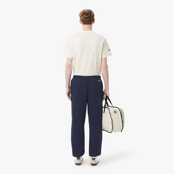 Quần Nỉ Nam Lacoste Tennis Print Sweatpants XH9777-00-166 Màu Xanh Navy Size 3