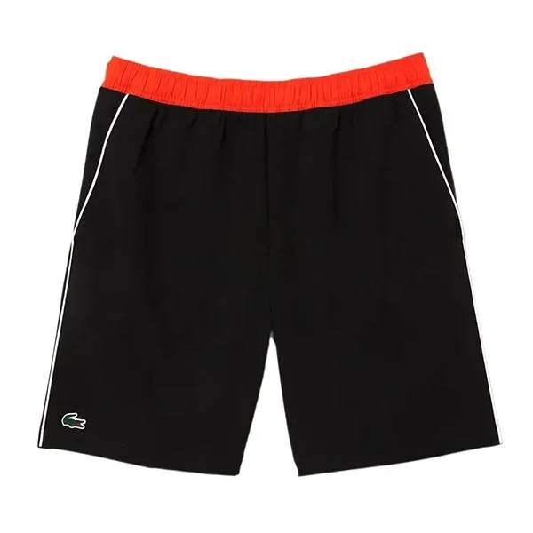 Quần Short Nam Lacoste Black Stretch Fabric Tennis Shorts GH1086 53N QXI Màu Đen Size 3