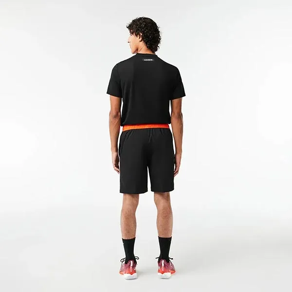 Quần Short Nam Lacoste Black Stretch Fabric Tennis Shorts GH1086 53N QXI Màu Đen Size 3