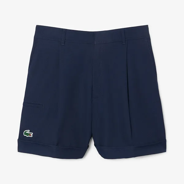 Quần Short Nữ Lacoste Ultra Dry Golf Stretch Bermuda FF8583 99 166 Màu Xanh Navy Size 34