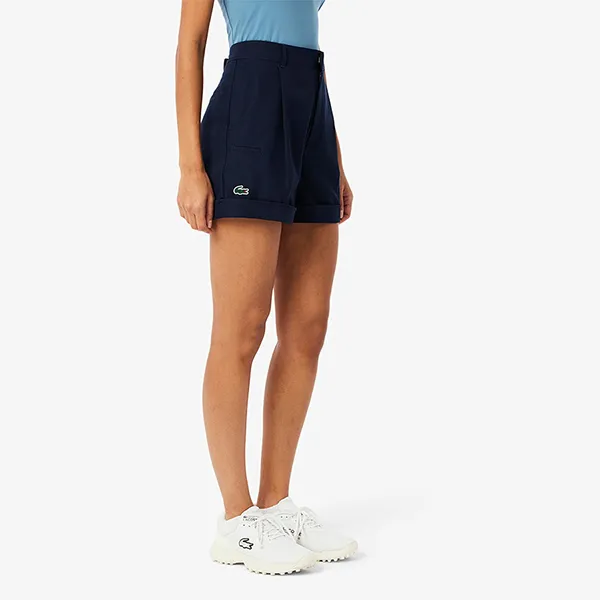 Quần Short Nữ Lacoste Ultra Dry Golf Stretch Bermuda FF8583 99 166 Màu Xanh Navy Size 34