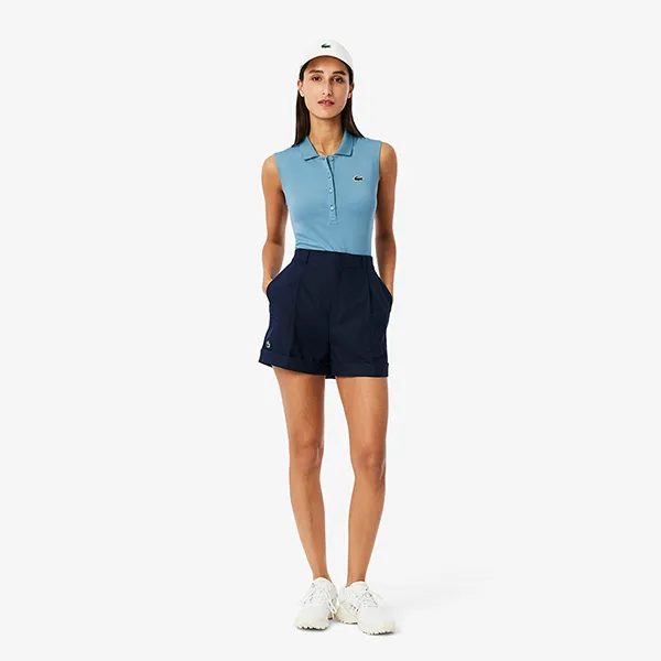 Quần Short Nữ Lacoste Ultra Dry Golf Stretch Bermuda FF8583 99 166 Màu Xanh Navy Size 34