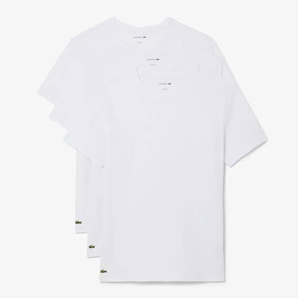 Set 3 Áo Thun Nam Lacoste Regular Tit TH9010 001 Tshirt Màu Trắng Size M
