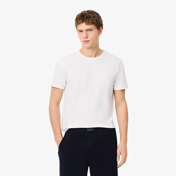 Set 3 Áo Thun Nam Lacoste Regular Tit TH9010 001 Tshirt Màu Trắng Size M