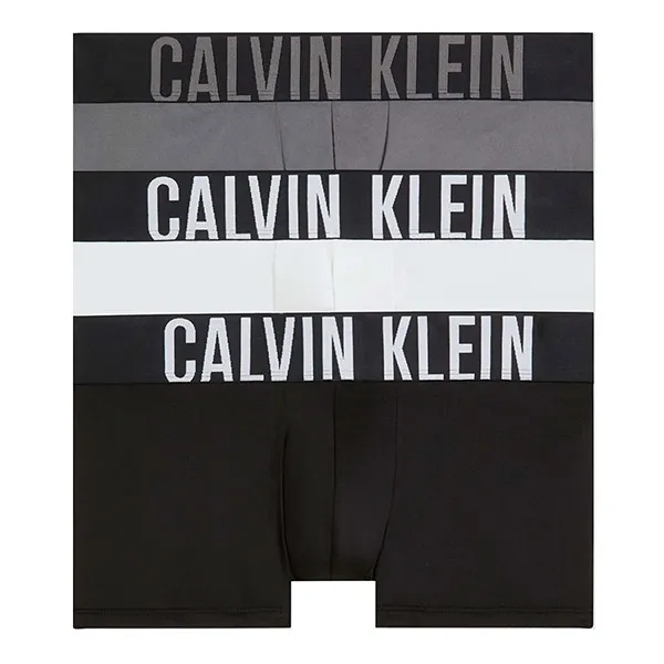 Set 3 Quần Lót Nam Calvin Klein CK Pack De 3 Boxer NB3611-908 Màu Trắng/Đen/Xám Size S
