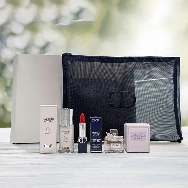Set Nước Hoa Dior Miss Dior Parfum 5ml + Son Dior 720 + Serum Dior Capture Totale 10ml + Túi