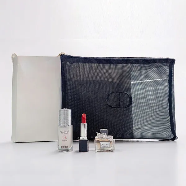 Set Nước Hoa Dior Miss Dior Parfum 5ml + Son Dior 720 + Serum Dior Capture Totale 10ml + Túi