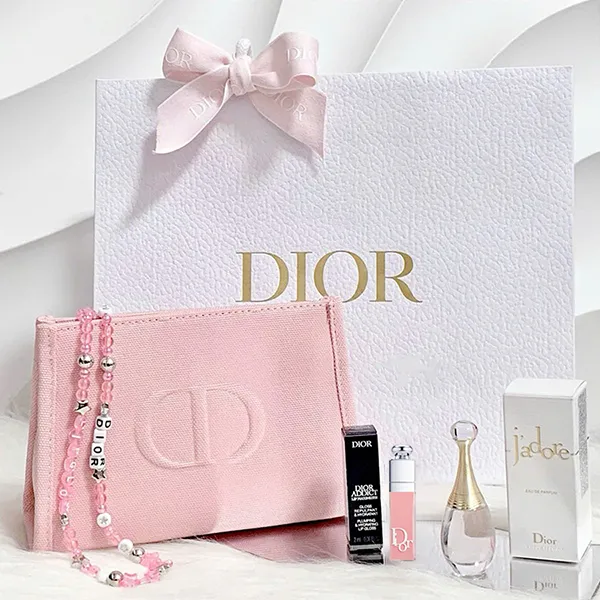 Set Nước Hoa Nữ Dior J'adore EDP + Son Dior Mini 001 (5 Món)