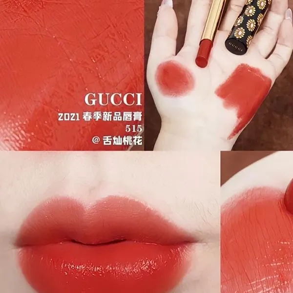 Set Nước Hoa Nữ Gucci Flora Gorgeous Gardenia EDP 100ml + Son Gucci 515 Set 2 Món